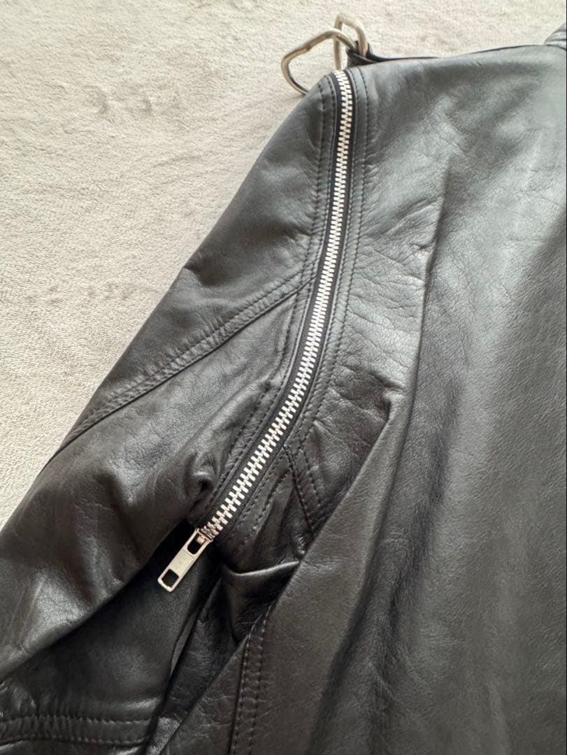 希少 UNDERCOVER 07AW 逆ハの字レザーライダース