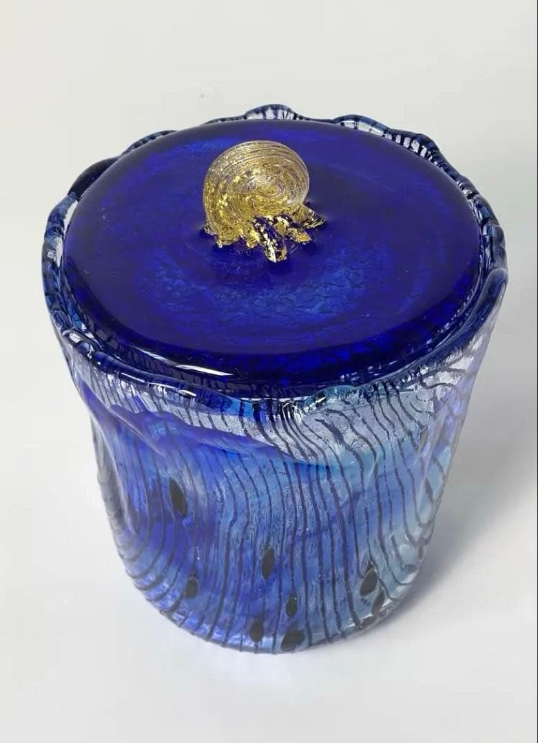 新品 ガラス 水指 2種類の蓋付き