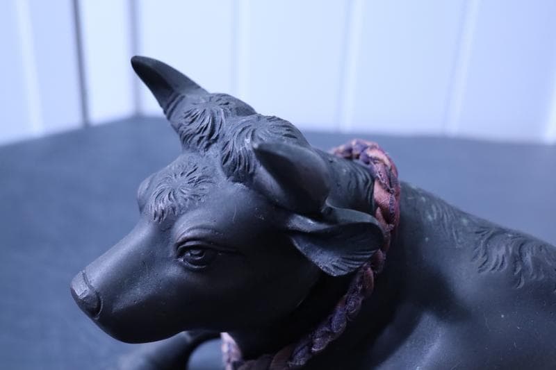 高岡銅器◇鋳銅古銅【夫婦牛】床置き全幅33㎝/28㎝重さ4.2キロ/2キロ