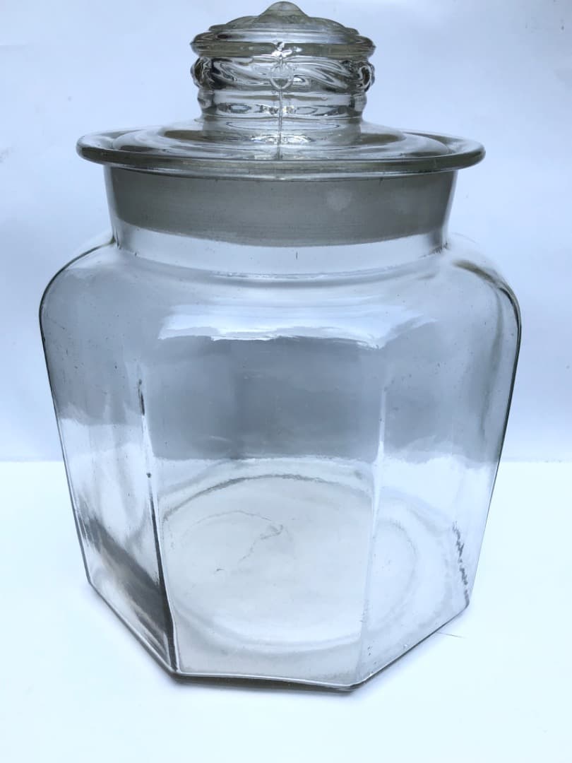 アンティーク 八角形ガラス保存容器 70年以上前の物の通販はau PAY