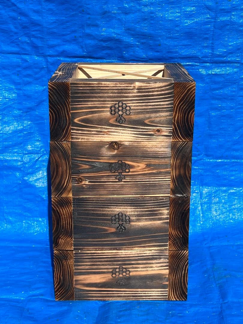 ニホンミツバチ飼育用巣箱 重箱式巣箱 気候変動対応型 営巣用巣箱(継箱)