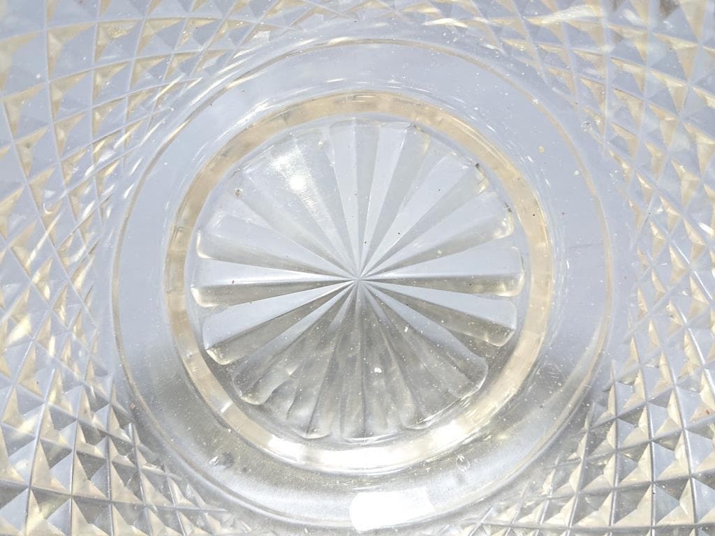 名家蔵出 江戸期 江戸切子鉢 6寸 保証