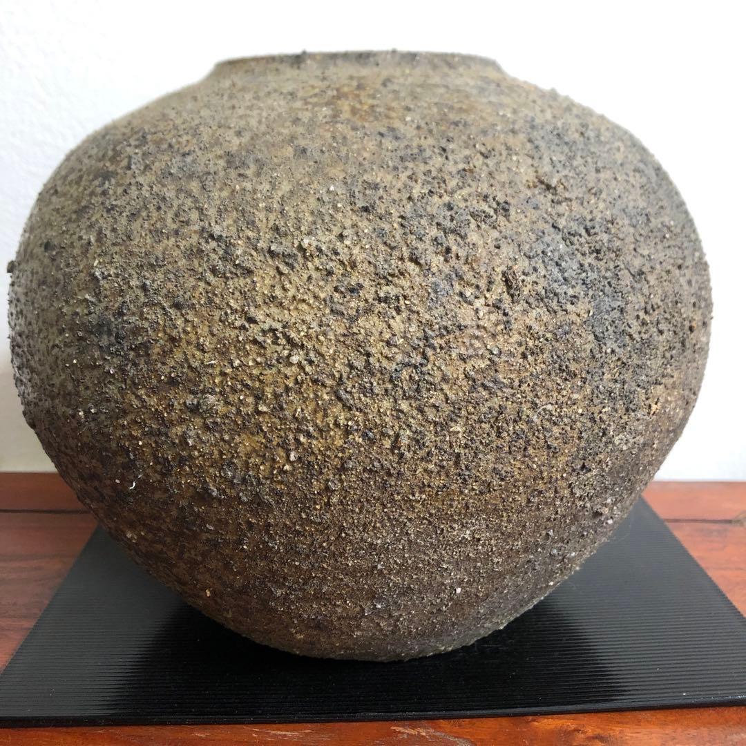 備前焼　壺　浮田曙　窯変　共箱　共布　花器　花入