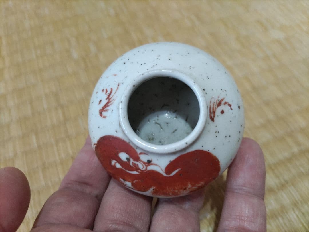 中国 赤絵 文房・水盂 獅子図・清朝・小壷 - メルカリ