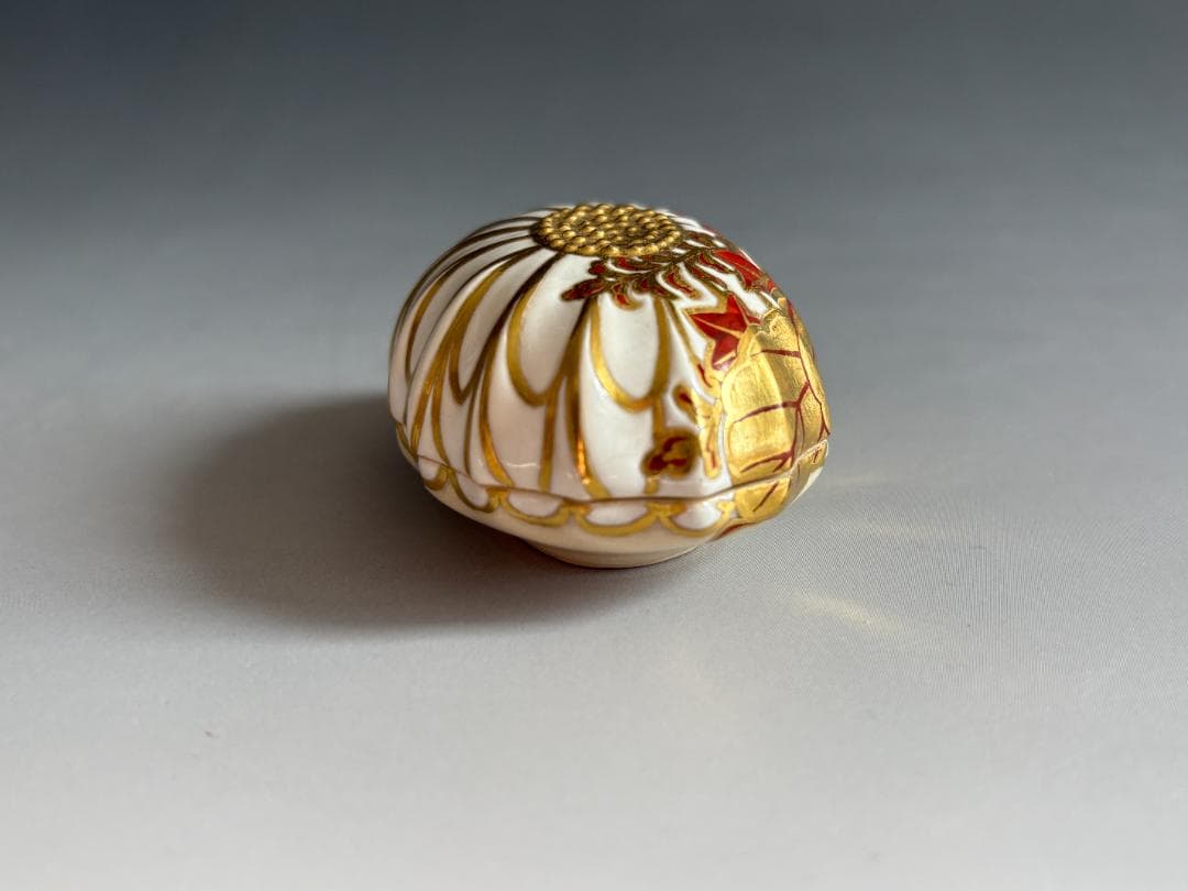 ⭐️茶道具 香合 味渓窯 永寿作 共箱 S144KG ⭐️茶道具 香合 味渓窯