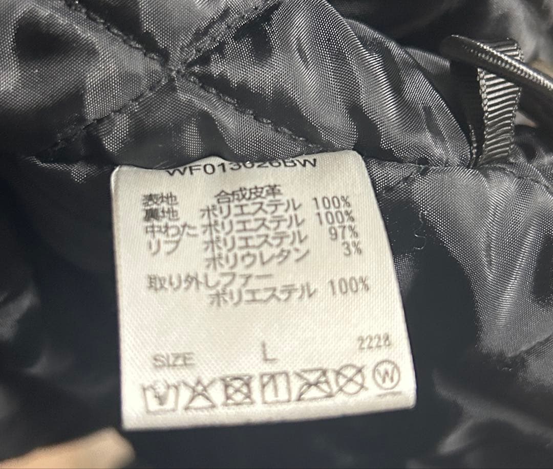 ドローコードダブルジップアーティフィシャル２WAYフードブルゾン