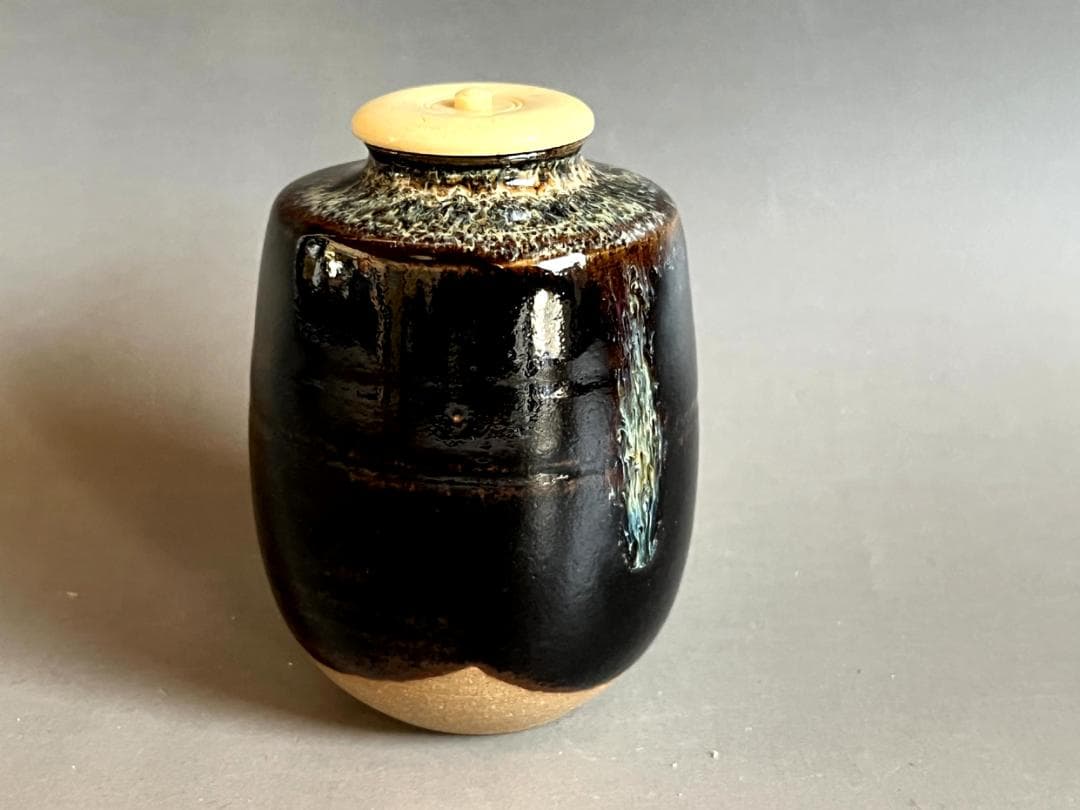 茶入□肩衝 桶谷定一作 洛東 仕覆付 共箱 お茶道具