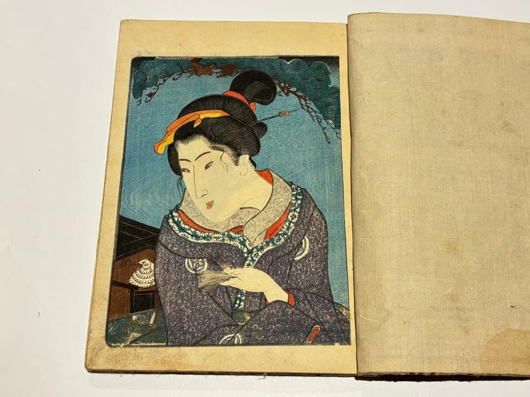 歌川国芳画「吾妻文庫」彩色木版刷り 2冊|浮世絵 艶本 春画 和本 江戸