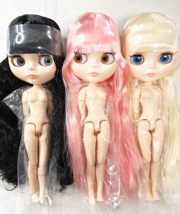 アイシードール 3体セット 新品 ブライスサイズ 黒髪 ストア