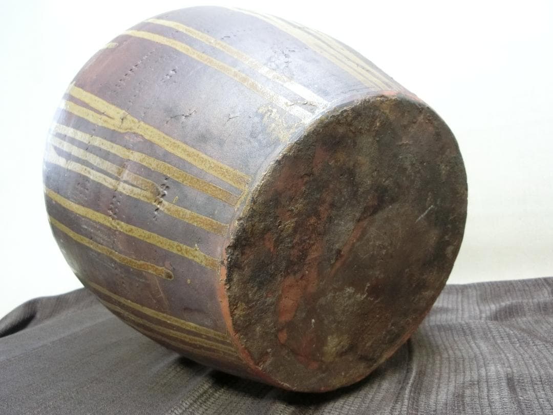 飾って！【壺 3耳壺 流れ釉 緑釉垂れ釉 景色抜群 丹波】鑑賞