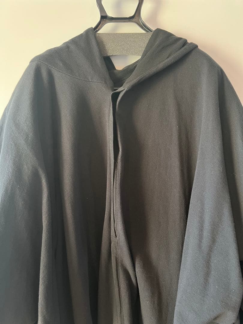 Ground Y フード付きブラックオーバーサイズコート