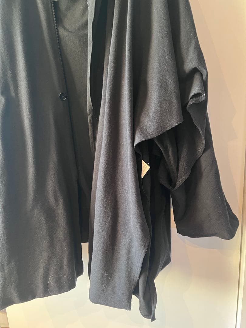 Ground Y フード付きブラックオーバーサイズコート