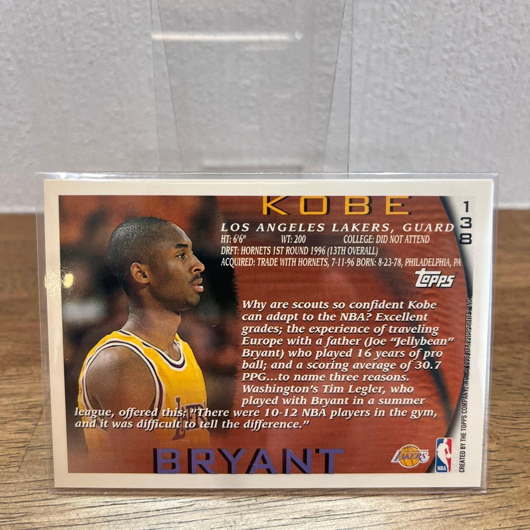 ☆★完美品☆★ 1996 Topps Kobe Bryant RC #138