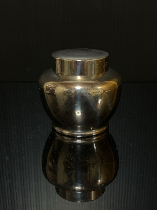 中国古玩 乾茂號造 錫製 茶入 茶壺 茶心壷 煎茶道具