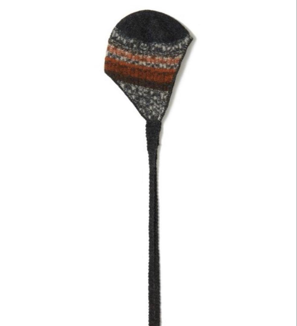 PERVERZEウールニット帽 黒・オレンジ｜PERVERZEウールニット帽 黒