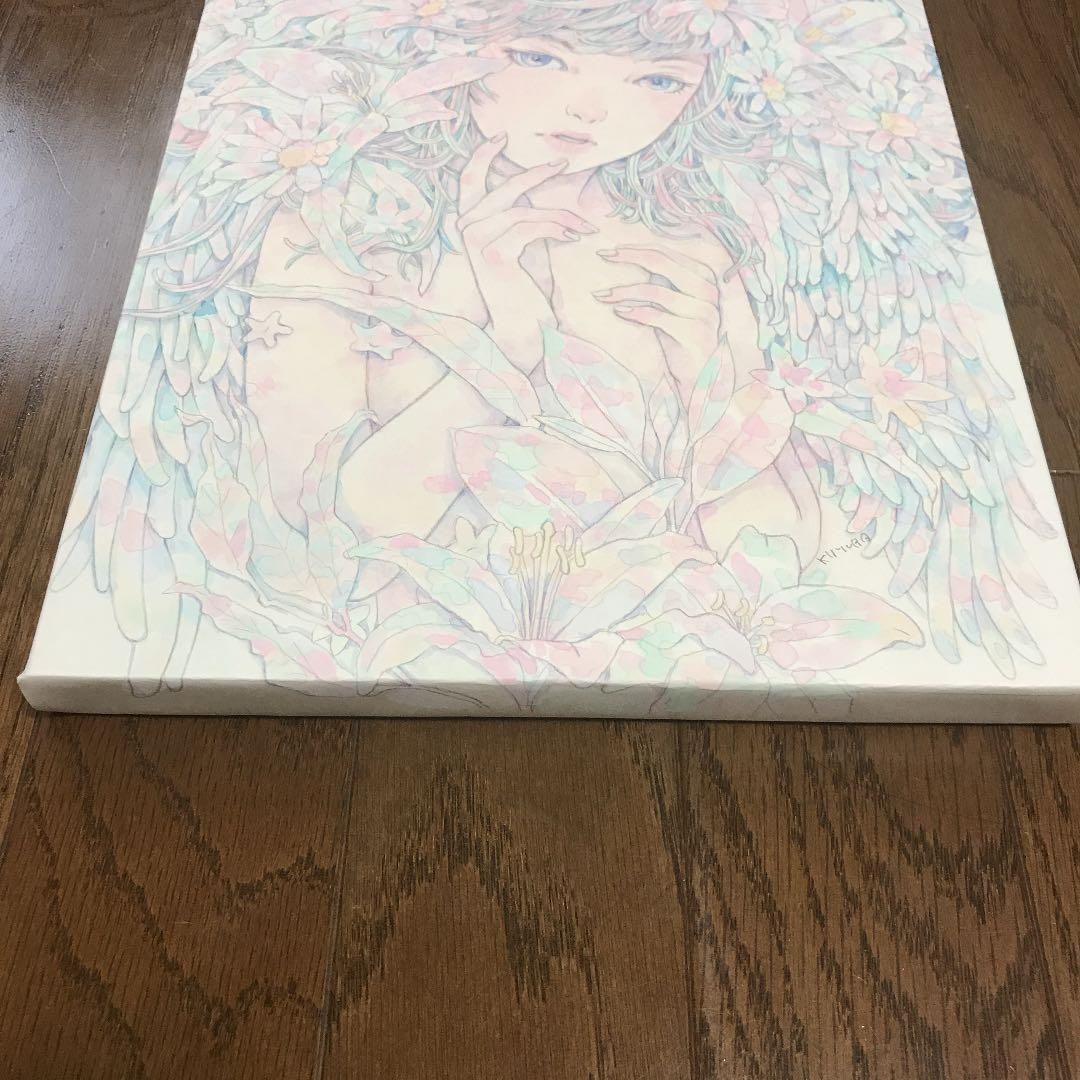 ☆木村智博「幸運」木製パネル アクリルガッシュ 色鉛筆 鉛筆 額付き