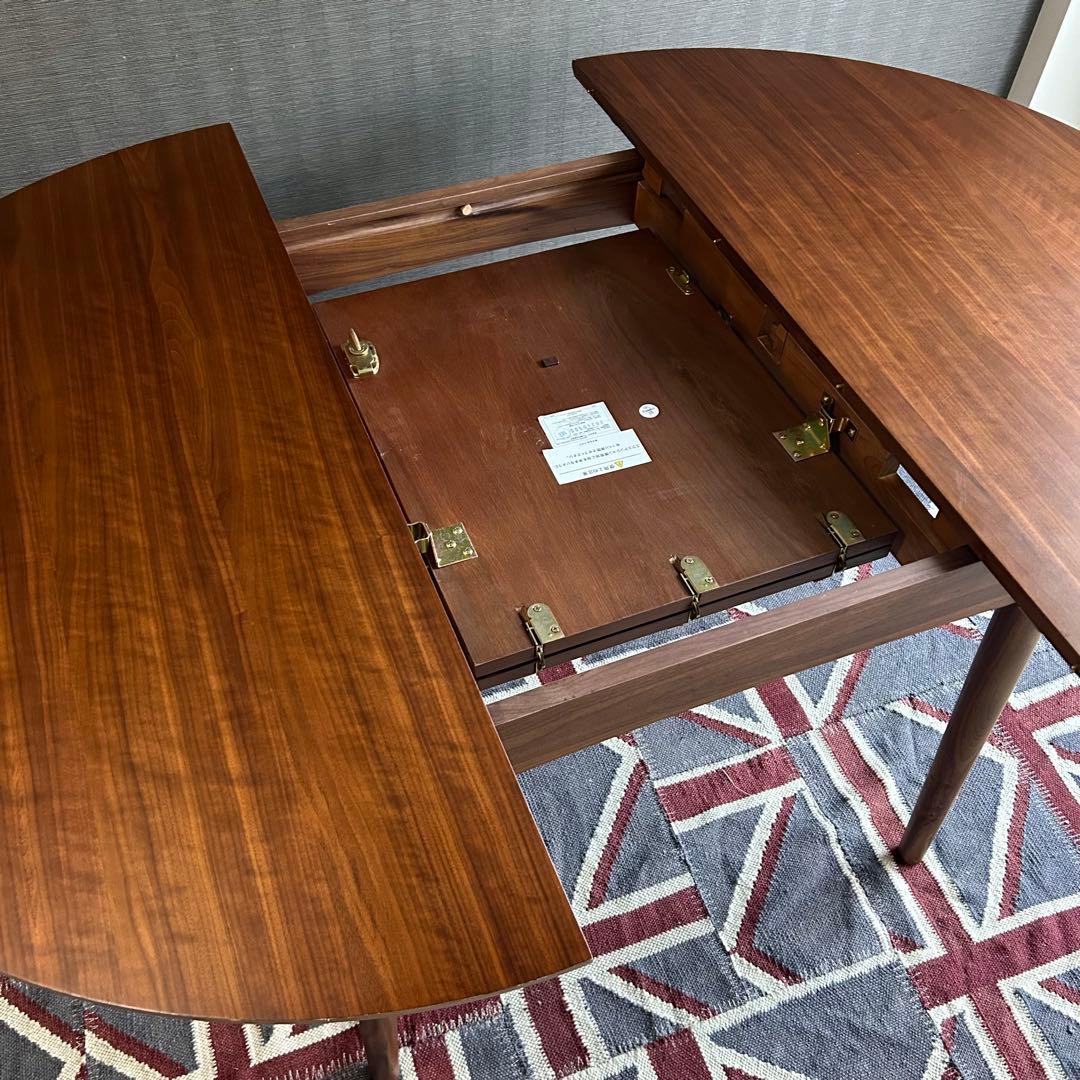 【美品】ウニコ ブレナ エクステンションテーブル Φ1100 伸縮式 24年製