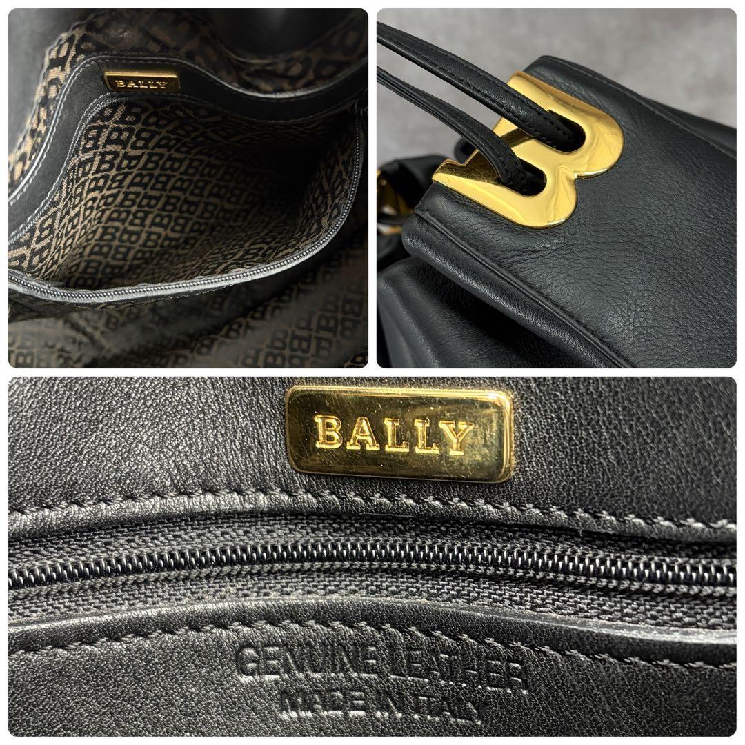 【良品✨】バリー ショルダーバッグ 肩がけ B金具 巾着 ドローイング レザー