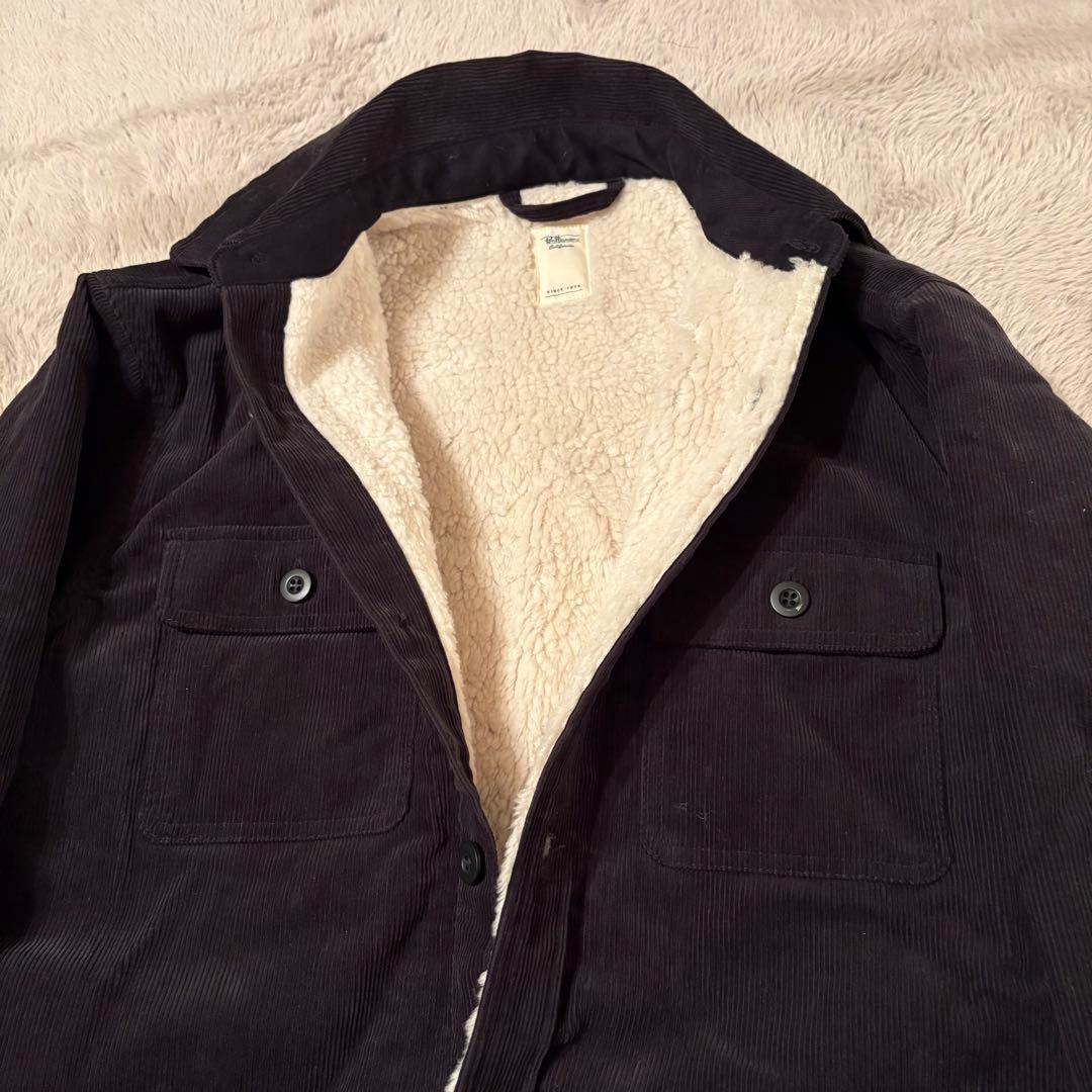 【ロンハーマン】コーデュロイ ボア　ジャケット　ブラック