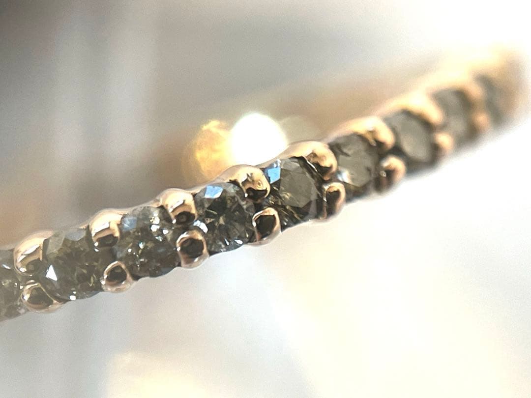 ハーフエタニティ K18 ダイヤゴールド リング 13号