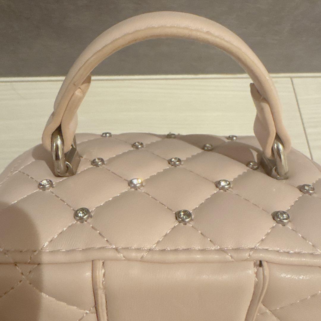 darich ダーリッチ キルティングビジュースクエアミニバッグ ピンク