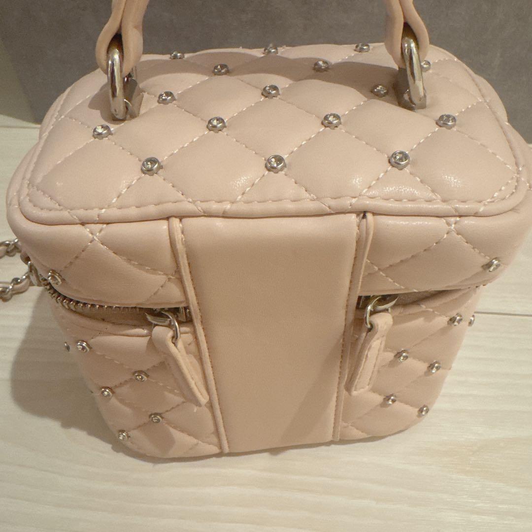 darich ダーリッチ キルティングビジュースクエアミニバッグ ピンク