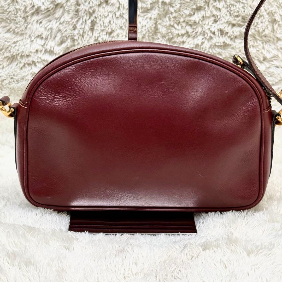 Cartierカルティエ マストライン ショルダーバッグ ボルドー レザー