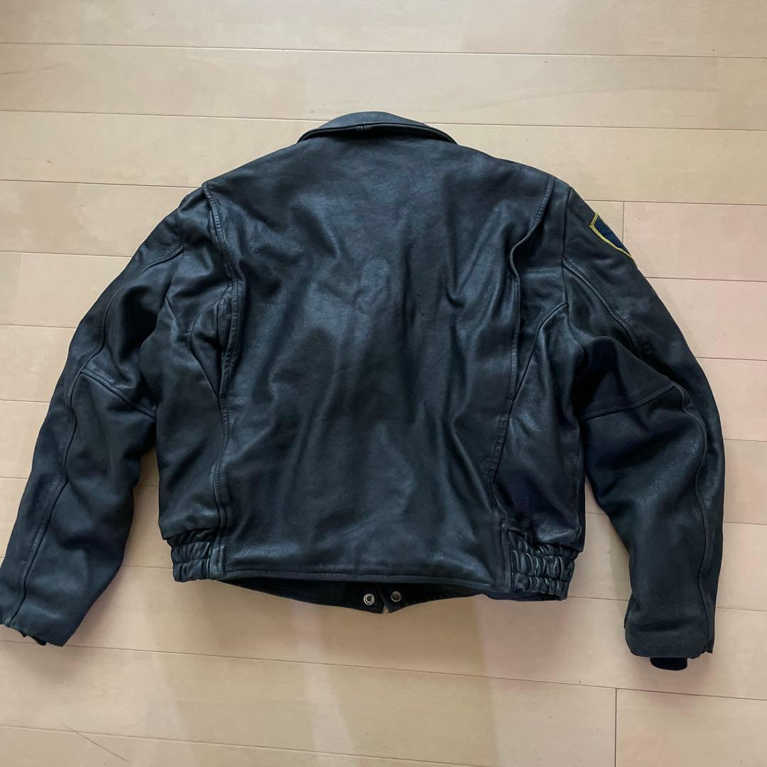 70's KALE UNIFORMS ポリスマンジャケット レザージャケット - メルカリ