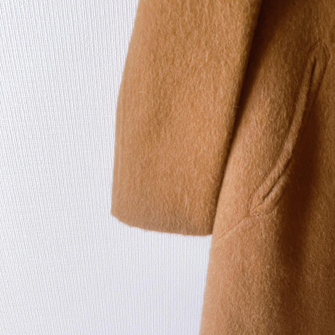 PIACENZA ピアチェンツァアルパカ Aライン ロングコート キャメル色