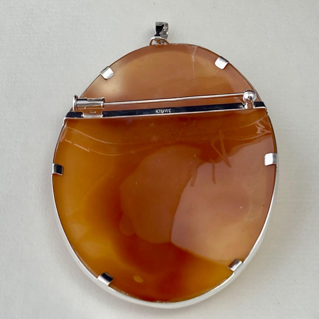 k18.W G．シエルカメオ、ブローチ、ペンダント、No.408.