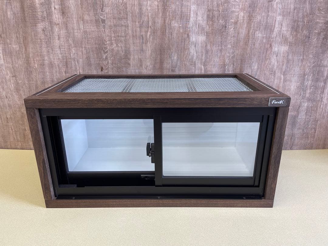 FandK爬虫類木製ケージ アルミサッシ仕様