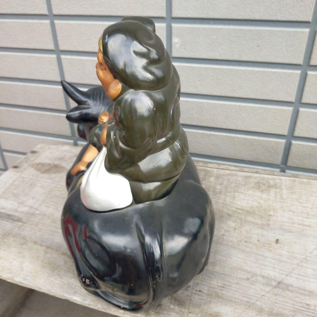 送料無料 幸福 黒牛 恵比寿様 大黒天様 七福神 置物 レトロ オブジェ