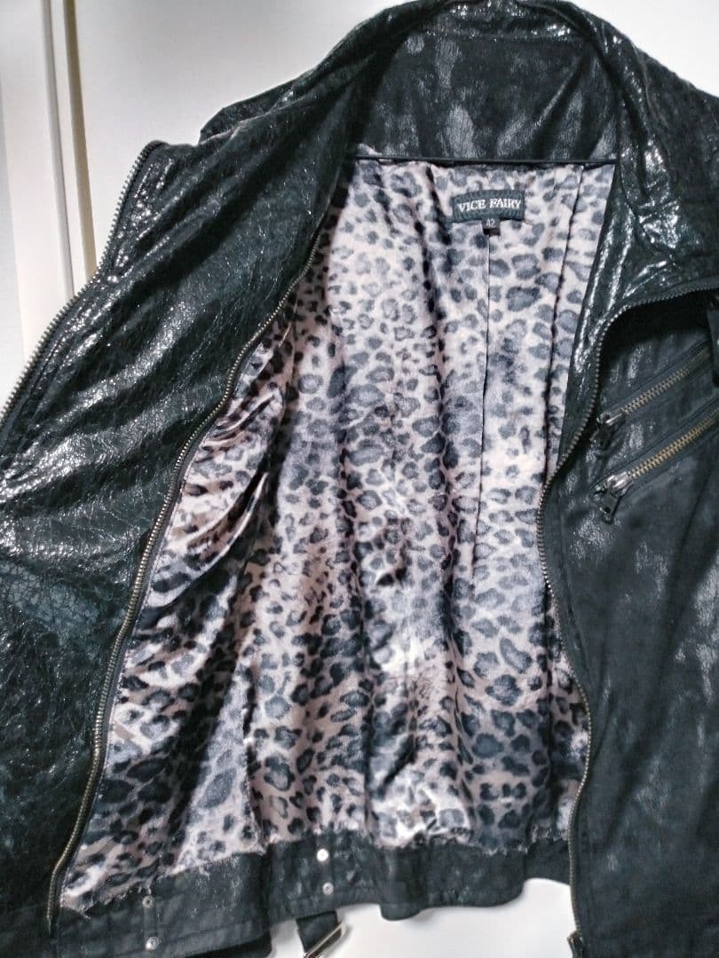 希少】VICE FAIRY ヴァイスフェアリー ファー付きライダースジャケット