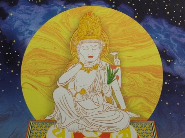 前田常作 直筆サイン『湧出観音』リトグラフ 1989年 シート作品 0829I