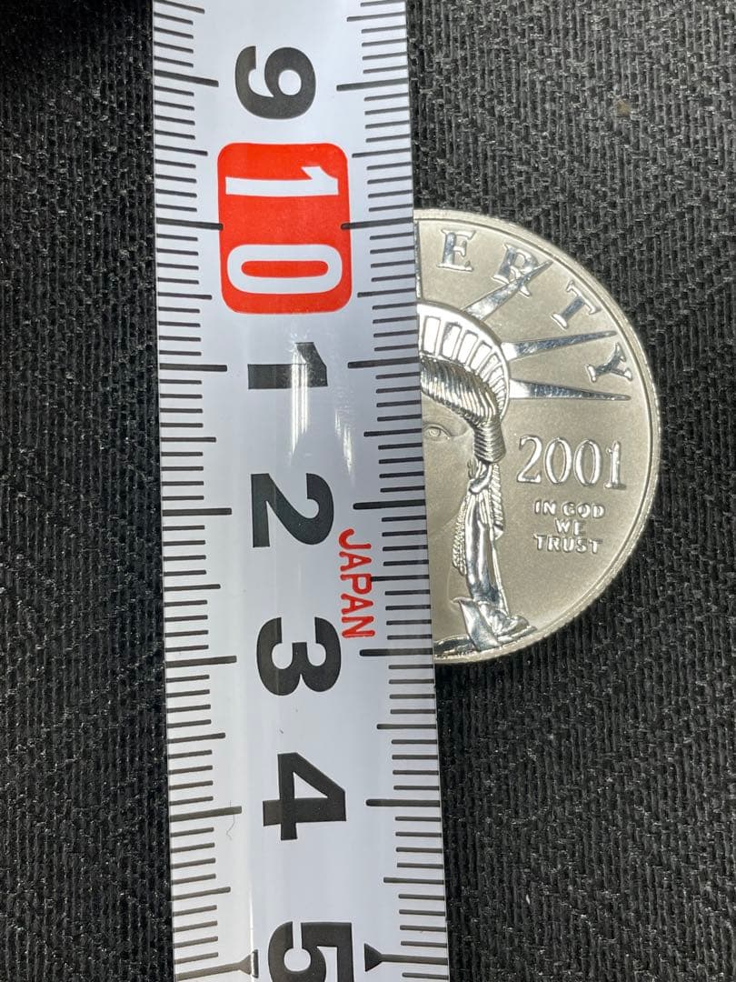 2001年アメリカ 純プラチナ 自由の女神像 リバティ イーグルコイン