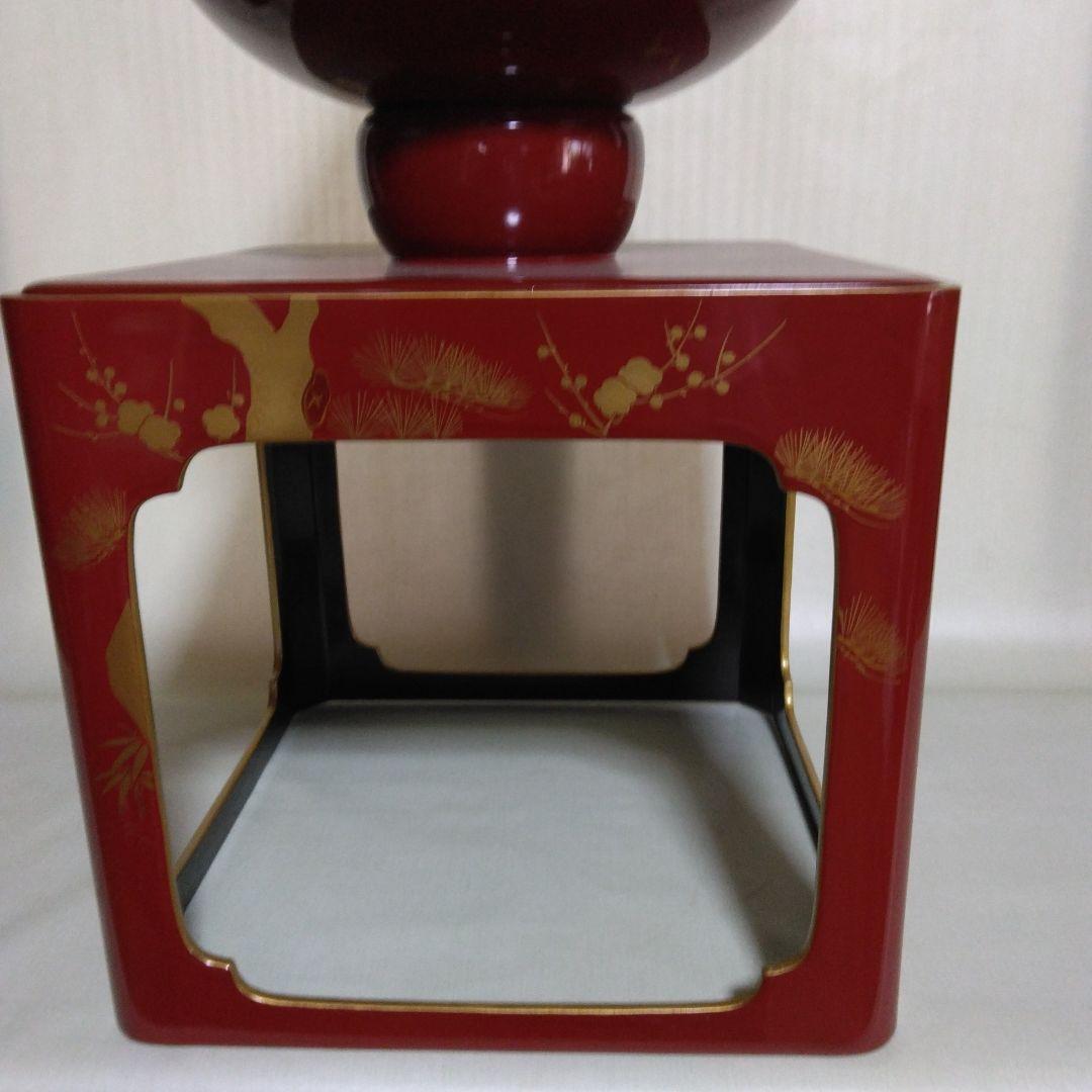 木製九つ重ね杯　本金蒔絵付