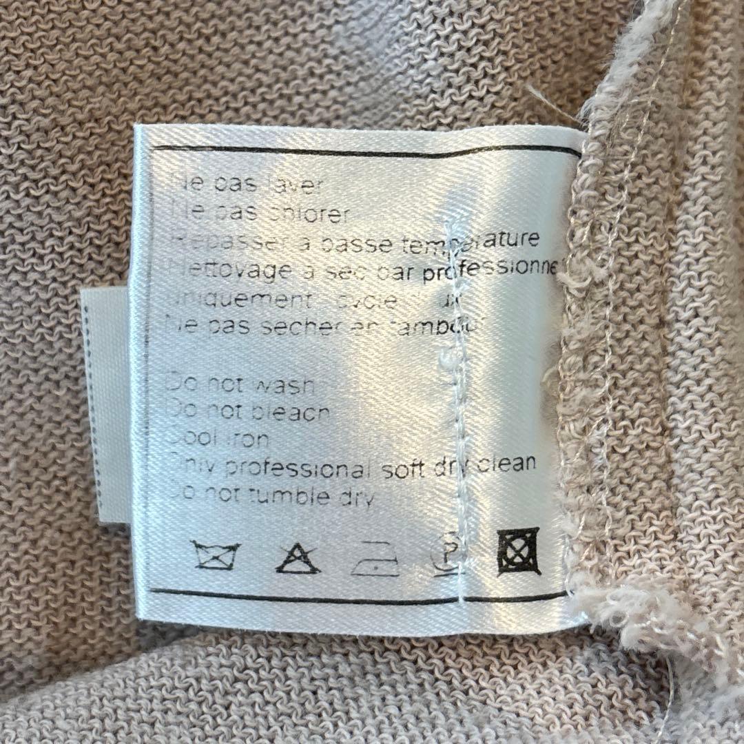 シャネル　ノースリーブカットソー　ロゴプレート　タンクトップ40 ベージュ