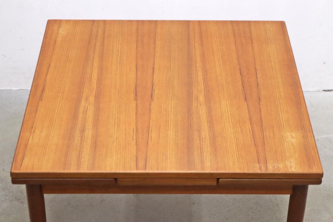 ヴィンテージ チーク材 エクステンション ダイニングテーブル ドローリーフ