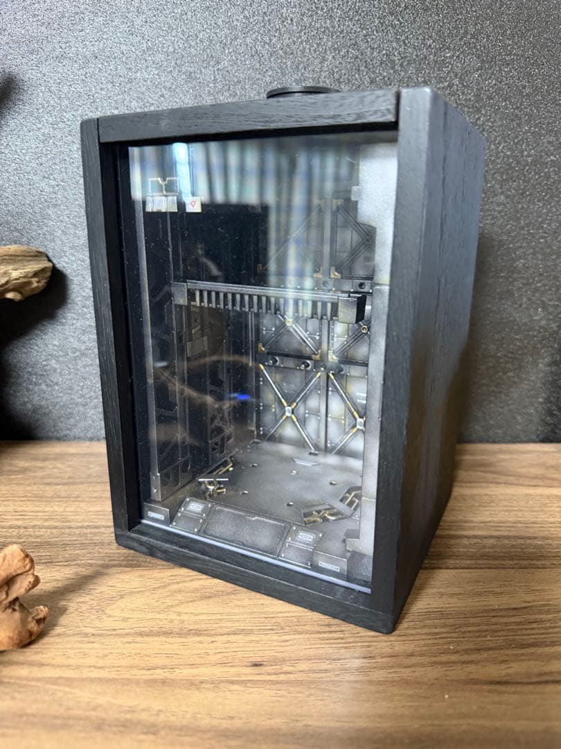 ガンプラ用 ジオラマベース 桐箱 LEDライト点灯