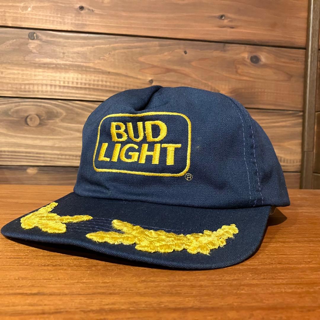 USA製 bud light ネイビー トラッカーキャップ 月桂樹 帽子