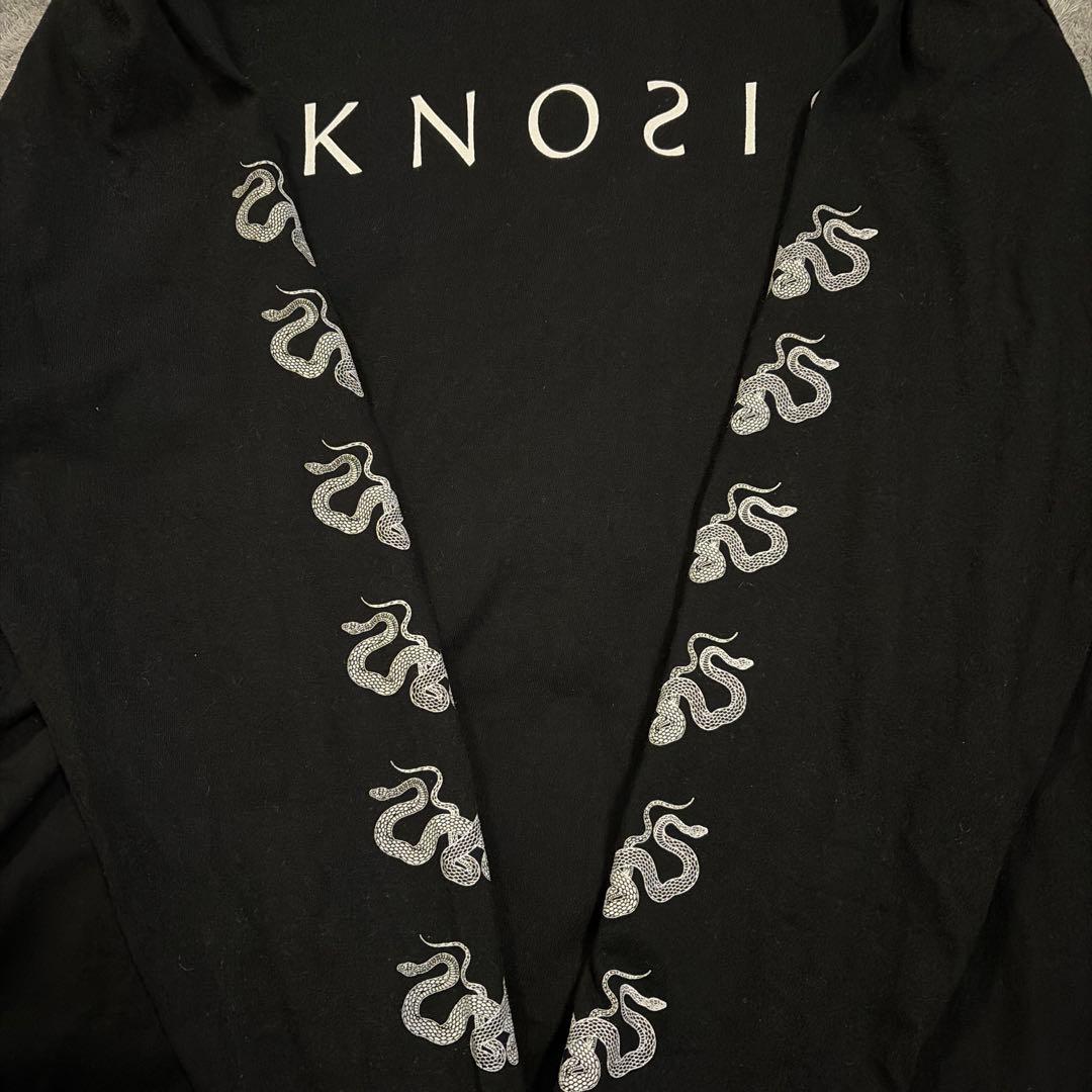 knosis logo longsleeve white L ロンT Tシャツ KNOSIS 蛇デザイン