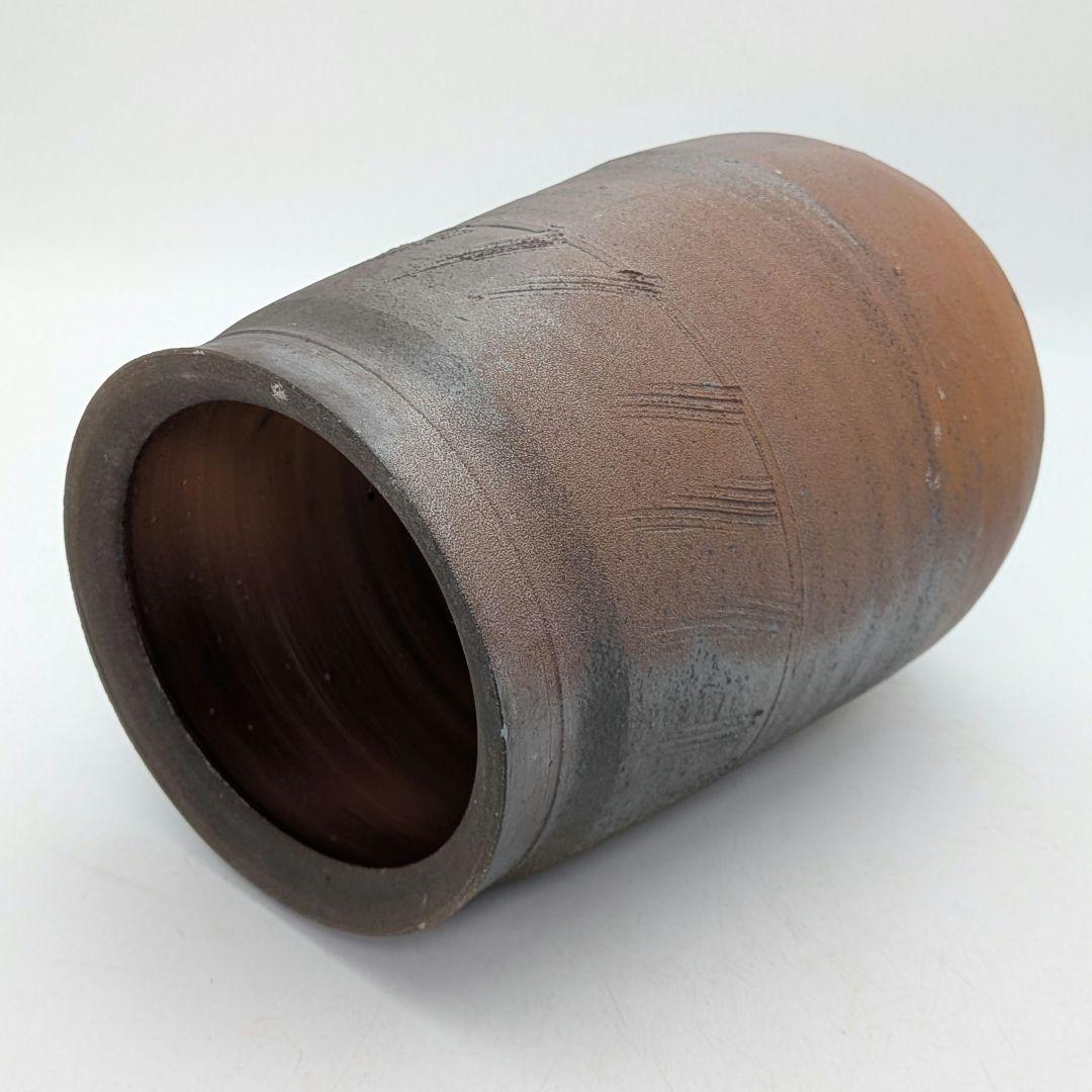 人間国宝 藤原雄 備前焼 花器 用心箱 花瓶 花入 花生 フラワーベース