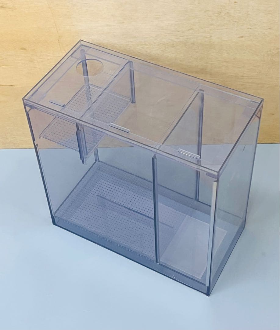 600×300×360オールガラスオーバーフロー水槽 フランジ加工仕様 600×300