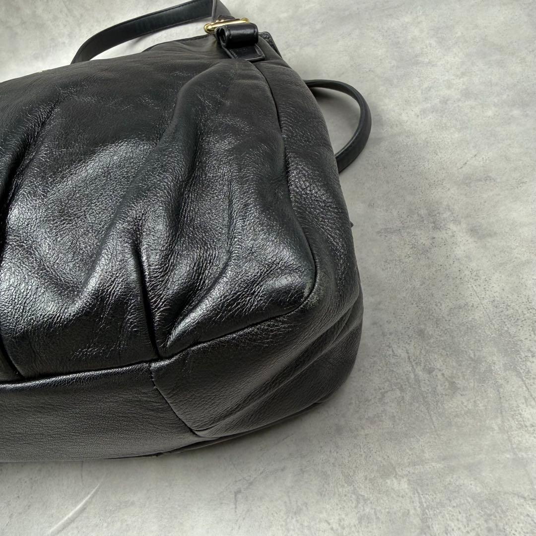 COACH マディソン マギー ショルダーバッグ ブラック レザー