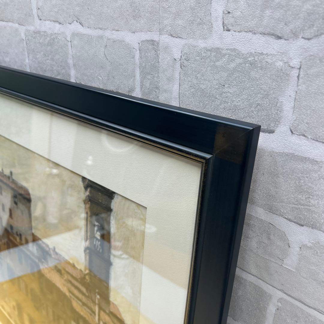 5787 橋本清一 ルンガルノ・コルシーニ ◇パステル画 肉筆◇直筆サイン