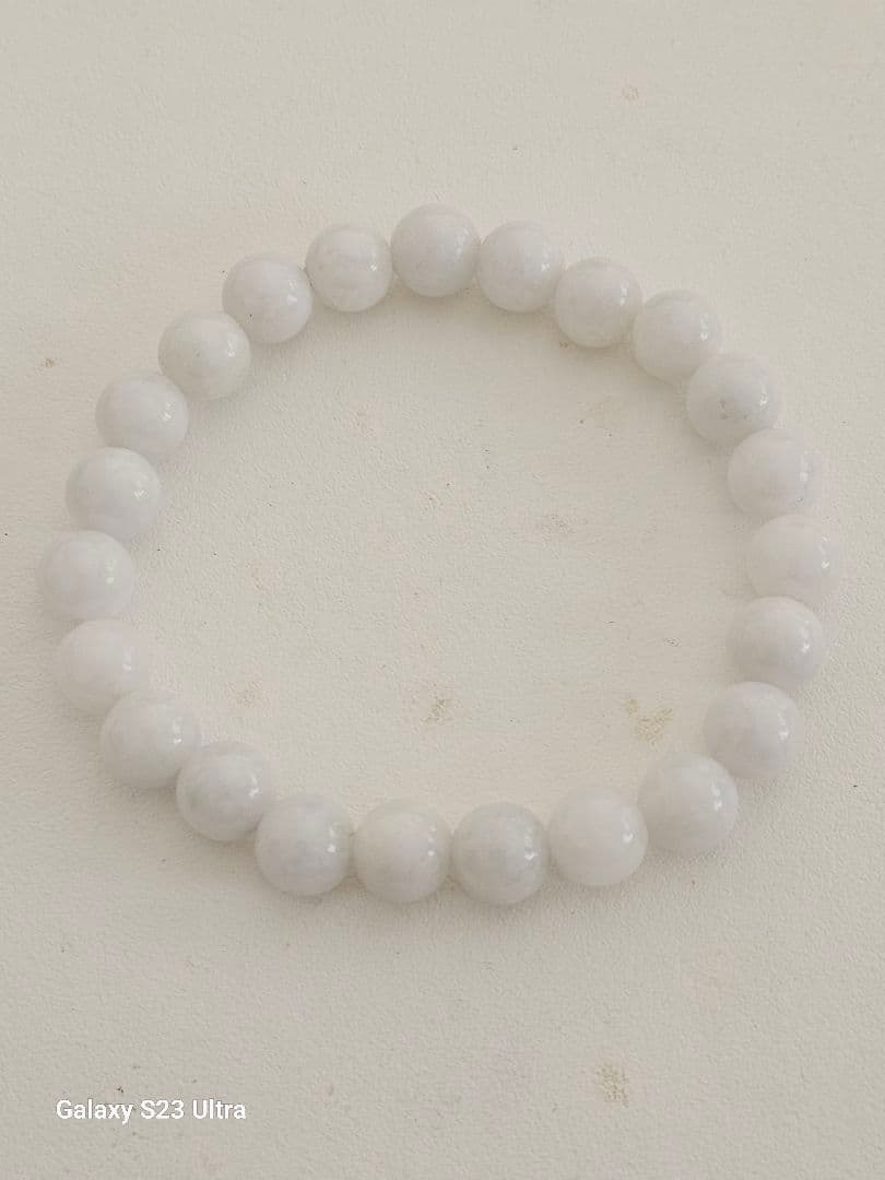 糸魚川翡翠氷種８mm２３玉ブレスレット