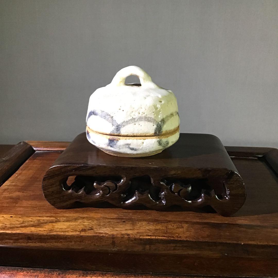 志野香合桐箱付き骨董品