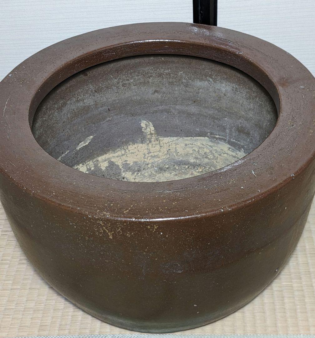 水漏れ注意】明治時代 備前焼 火鉢 置物 植木鉢 プランター ガーデニング