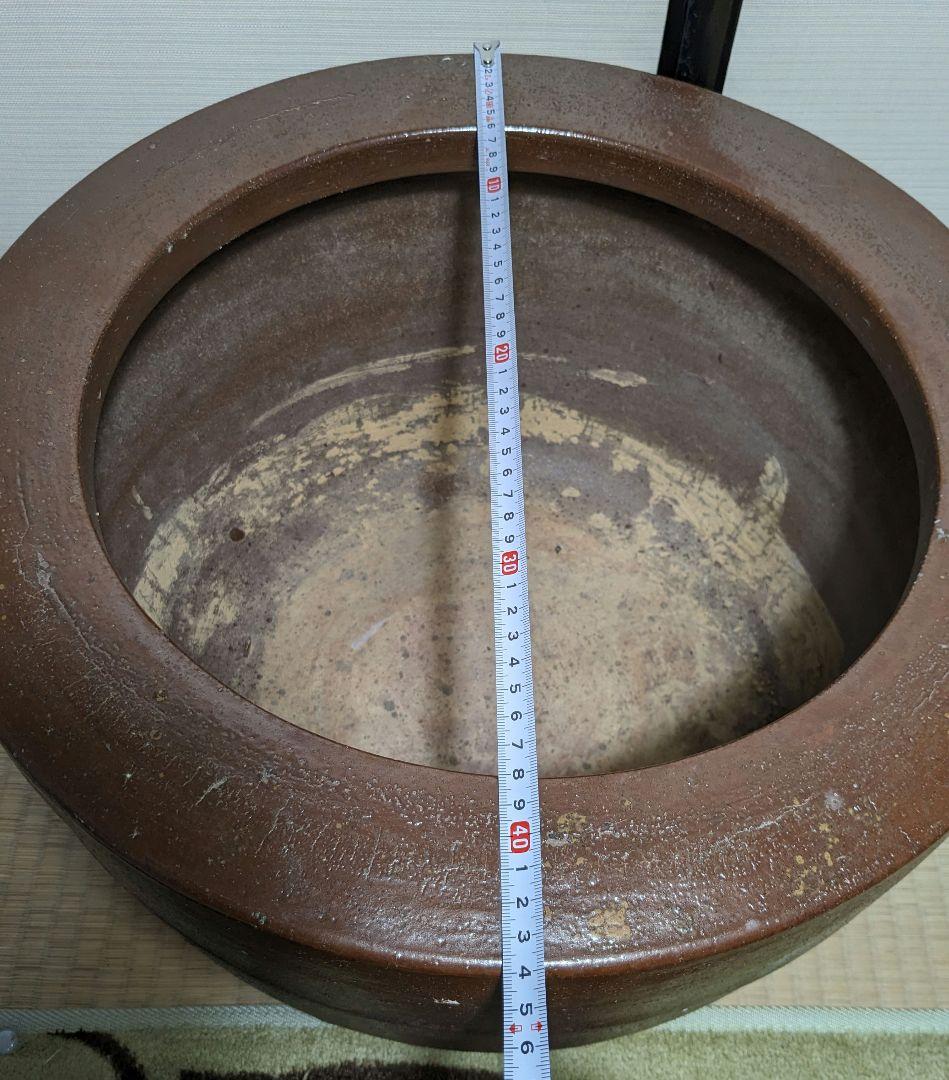 水漏れ注意】明治時代 備前焼 火鉢 置物 植木鉢 プランター ガーデニング