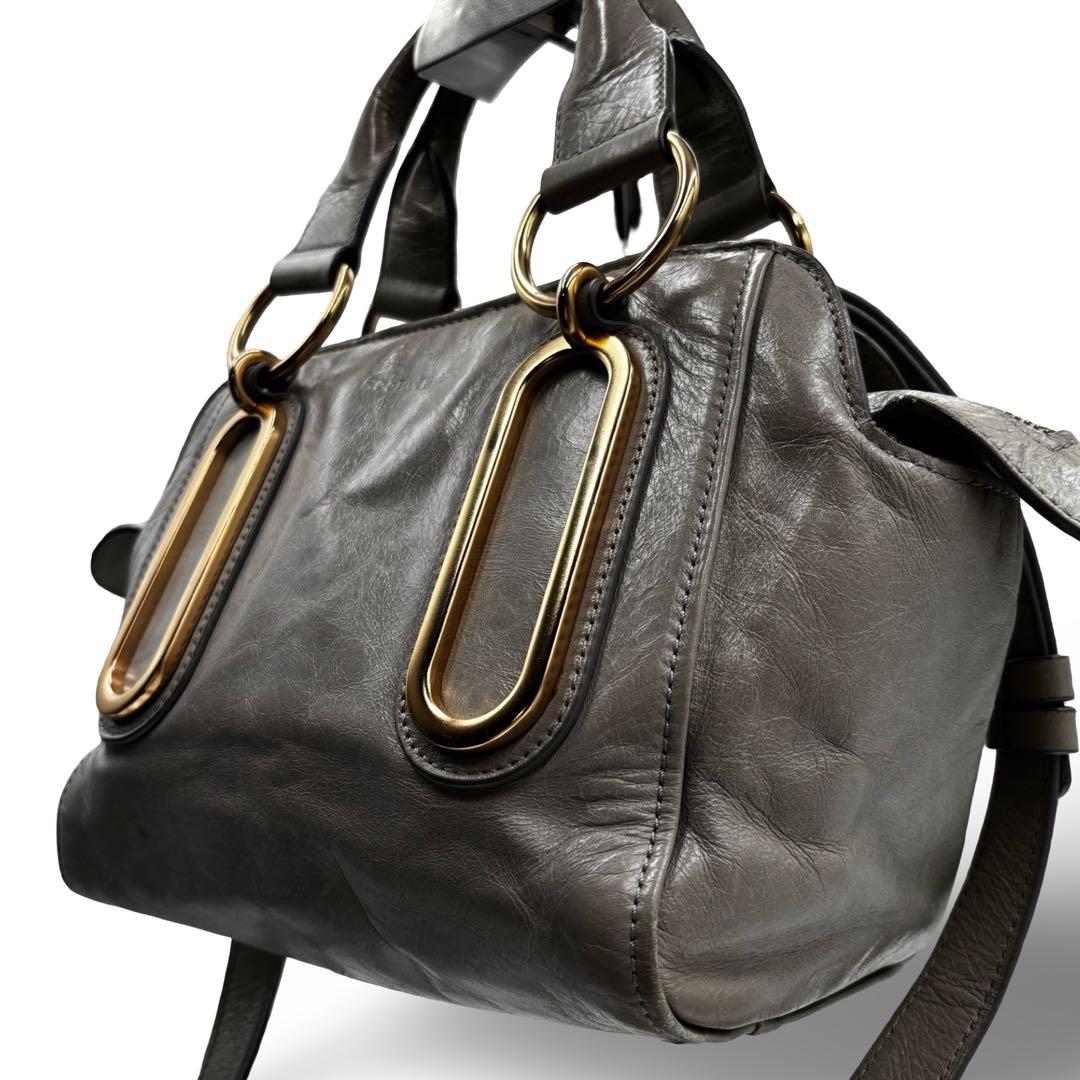 【ヴィンテージ】シーバイクロエ　2way ショルダーバッグ　ハンド　ロゴ金具